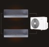 Мульти сплит-система на 2 комнаты 35+35 м2 AURUS ADI/in-12HN8/BLACK*2/ADMI/out-24H3N8 D Series